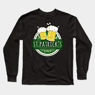 symbol of patrick day and irish flag Long Sleeve T-Shirt